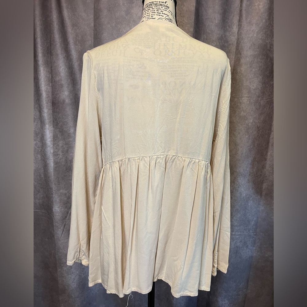 Tantrums Cream Lace Detail Top Boho Large - Picture 4 of 7